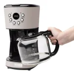Haden 12-Cup Retro Style Programmable Drip Coffee Maker with Strength Control, Putty thumbnail 4