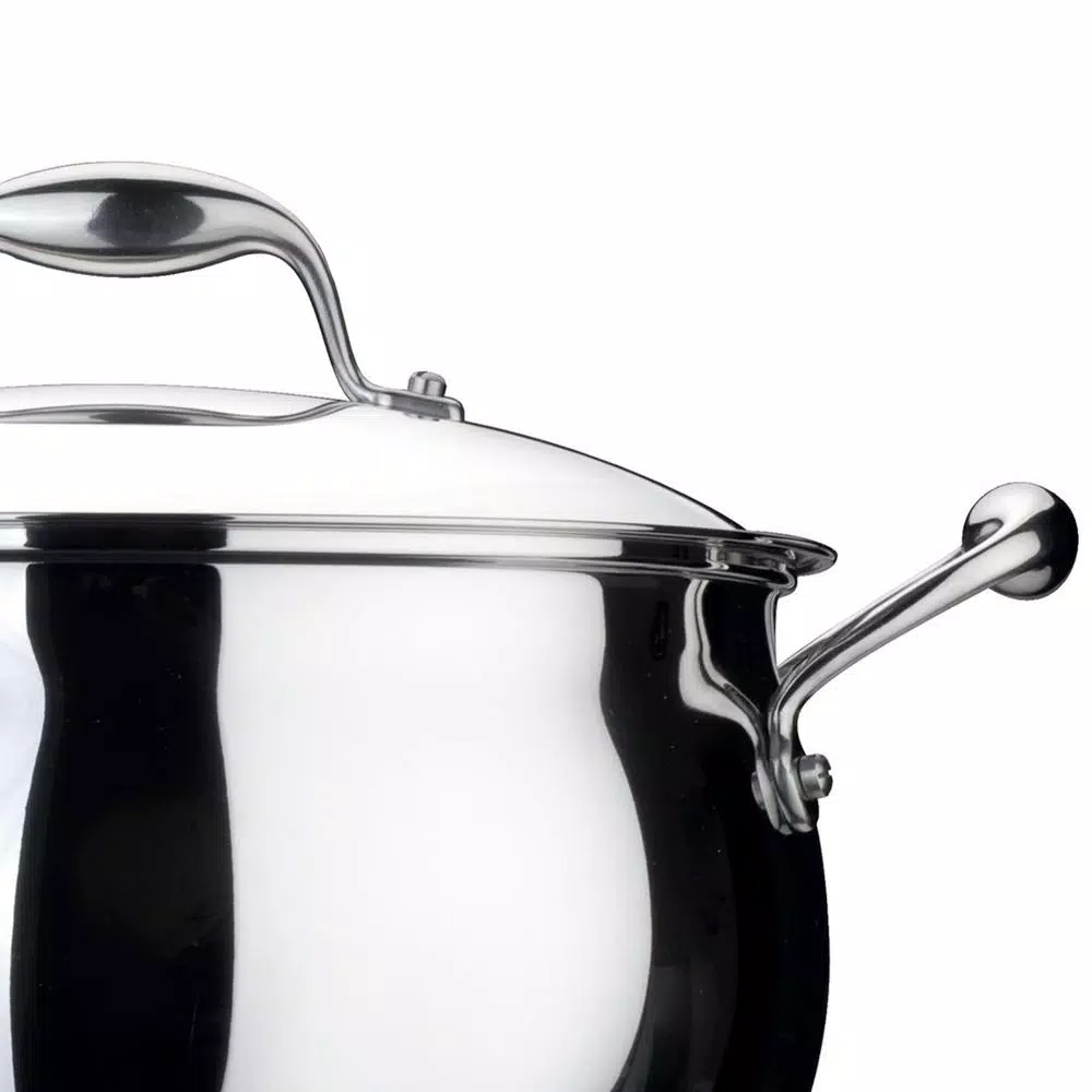 BergHOFF Essentials Zeno 10.6 Qt. Stainless Steel Stock Pot with Glass Lid