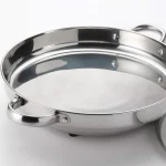 AROMA Gourmet 132 sq. in. Stainless Steel Electric Skillet with Tempered Glass Lid thumbnail 4