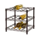 HDX 3-Shelf Countertop Wire Wine Rack, 12-Bottle Capacity, Antique Bronze Steel thumbnail 3