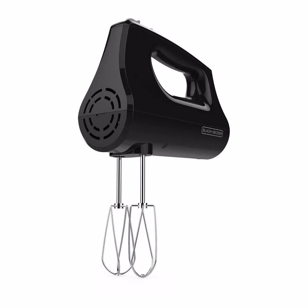 BLACK+DECKER 5-Speed Hand Mixer with Turbo Boost, Black