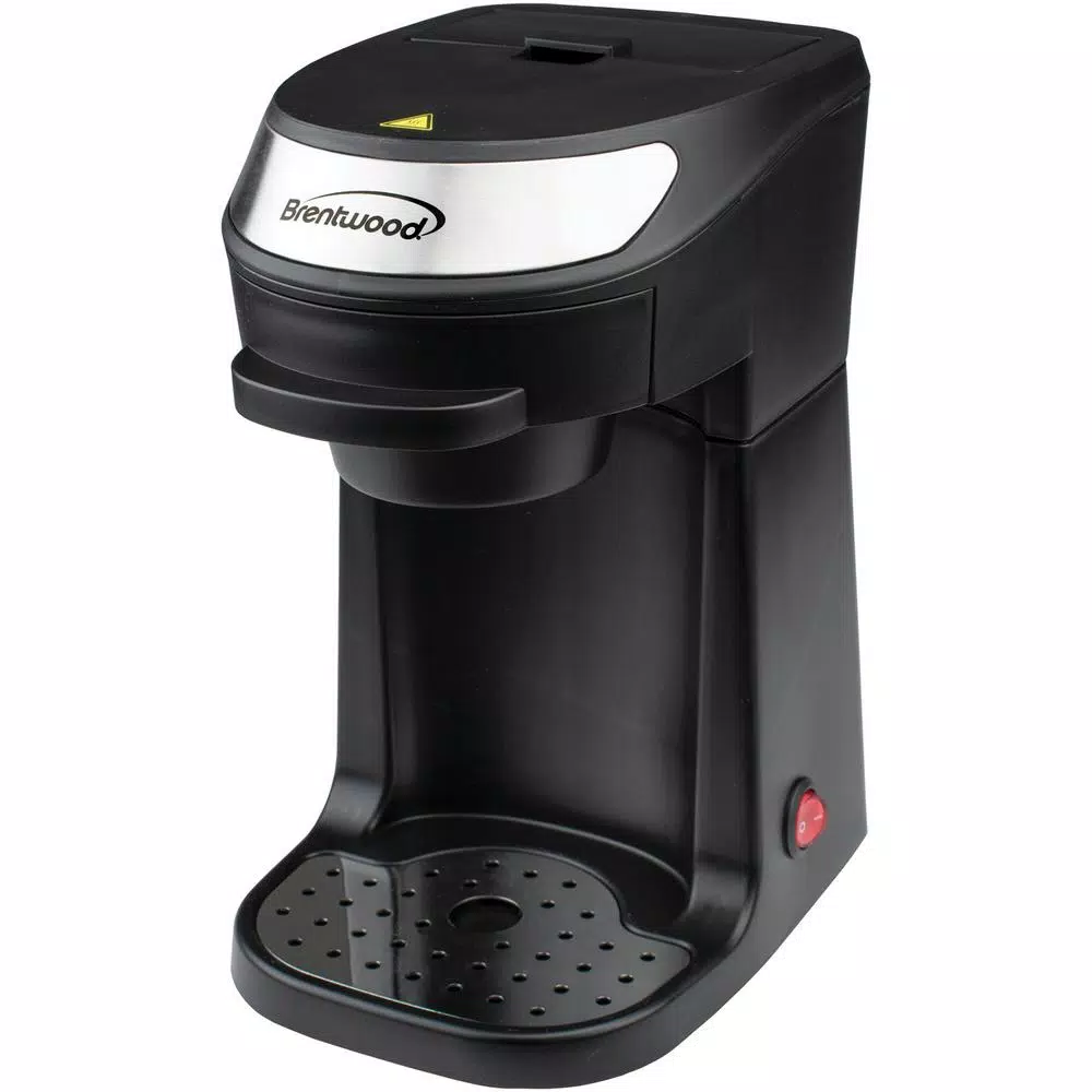 Brentwood Appliances TS-111BK Single Serve Coffee Maker with 12 oz. Porcelain Mug, Black