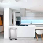 Boyel Living 13 Gallon Stainless Steel Rectangular Kitchen Step Trash Can with Silent Close Lid - Silver thumbnail 6