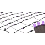 Northlight Purple LED Net Style Christmas Lights, 2 ft. x 8 ft. Tree Trunk Wrap with Brown Wire thumbnail 1