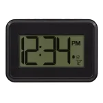 La Crosse Technology Modern Digital Wall Clock with Temperature Display, Countdown Timer, and Alarm - Black thumbnail 4