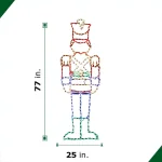 Fraser Hill Farm 6 ft. Multi-Color LED Toy Soldier Christmas Light Decoration thumbnail 4