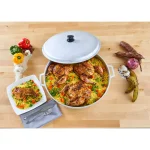IMUSA 17.9 qt. Cast Aluminum Caldero with Natural Finish and Tight Fitting Lid thumbnail 4