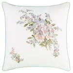 Laura Ashley Harper Green Floral Cotton 18 in. x 18 in. Throw Pillow thumbnail 1