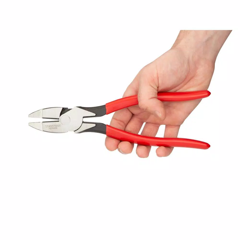 TEKTON 9-1/2 in. Lineman's Pliers with Induction-Hardened Side Cutters