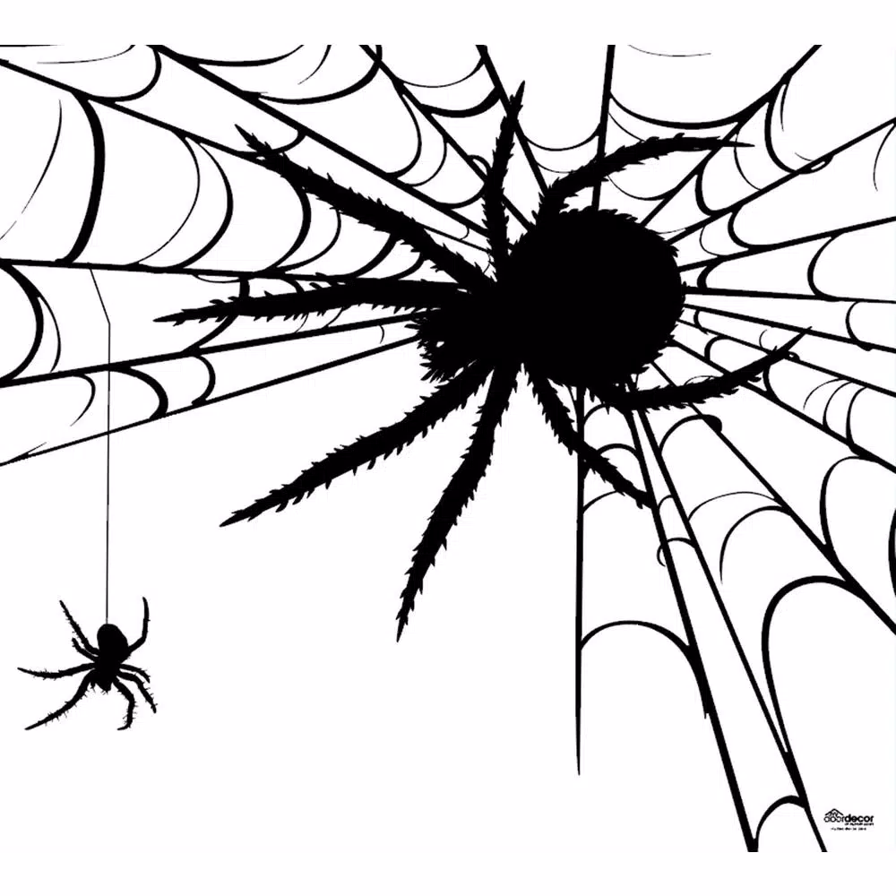 Unbranded 7 ft. x 8 ft. Spiders Halloween Garage Door Mural Decor - Vinyl Banner