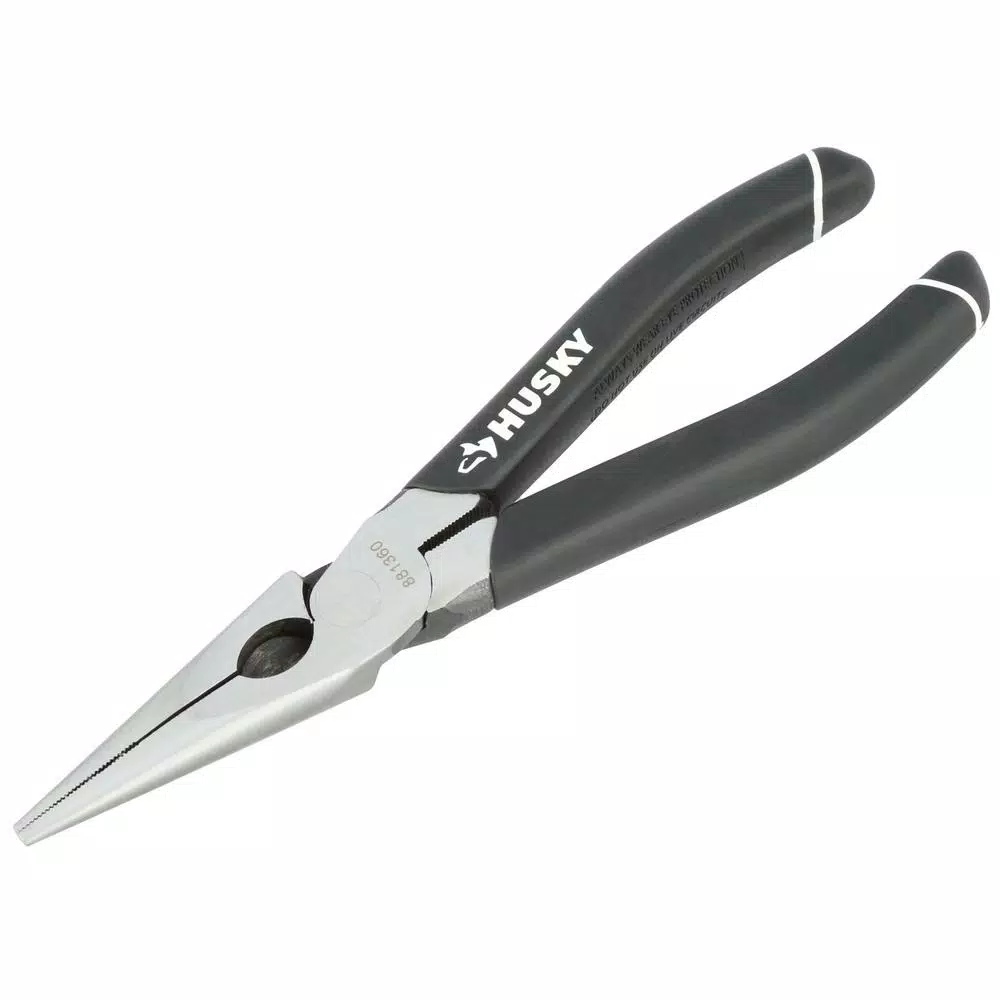 Husky 3-Piece High-Leverage Pliers Set - Diagonal, Long Nose, and Linesman Pliers