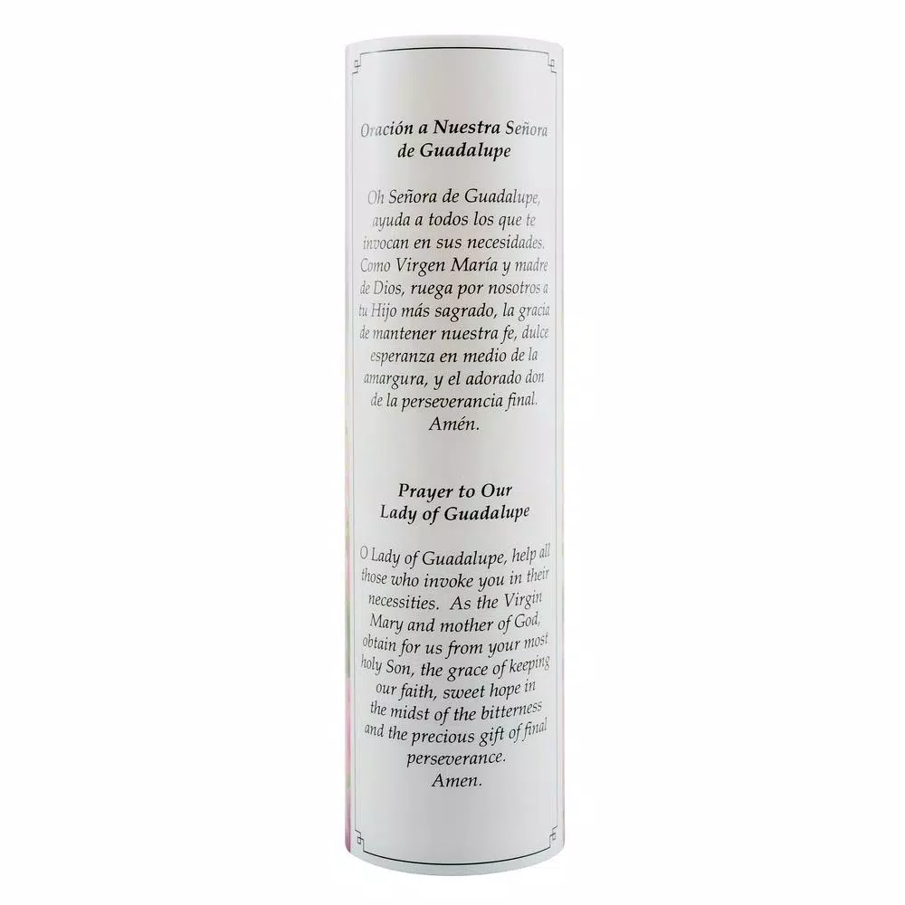 Stonebriar Collection 8 in. Virgin of Guadalupe LED Flameless Prayer Candle