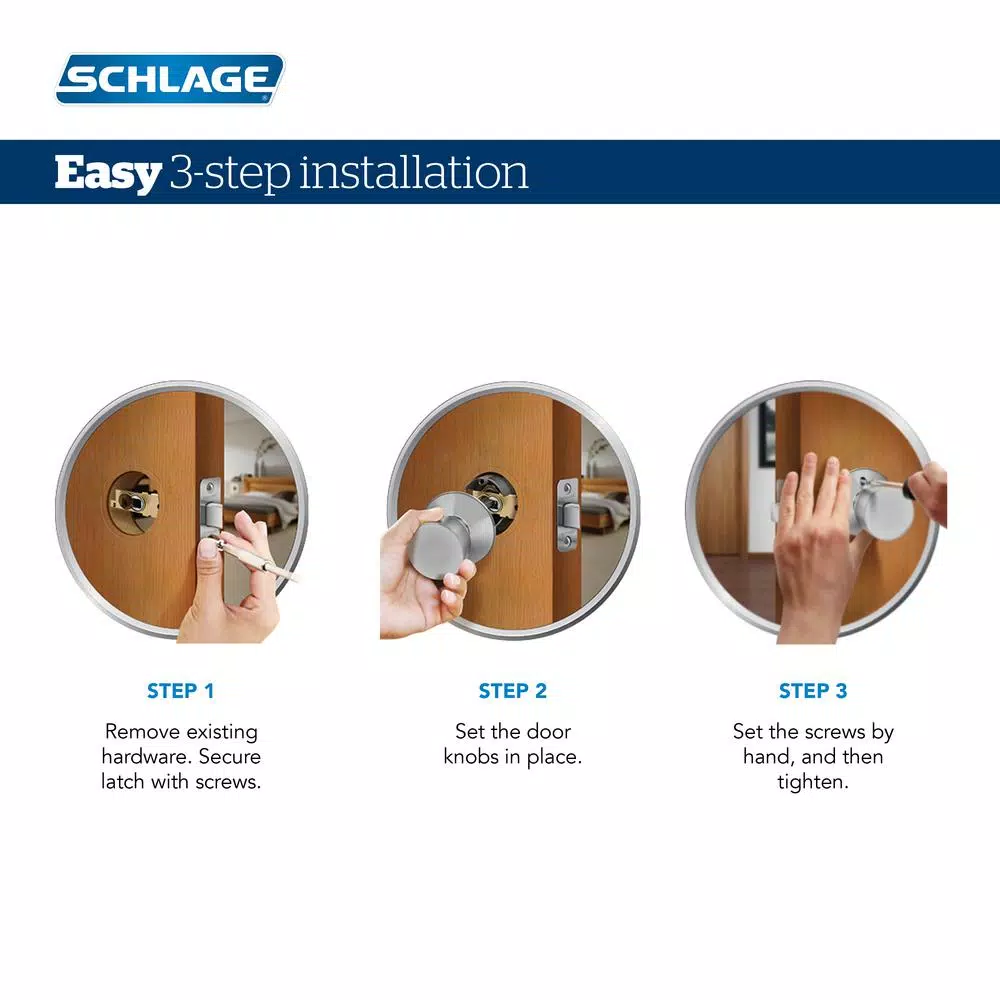 Schlage Plymouth Keyed Entry Door Knob, Matte Black, ANSI Grade 1
