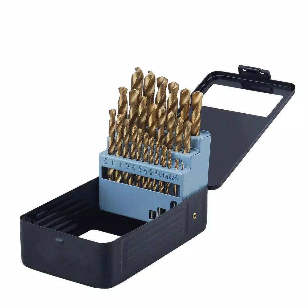 Professional Woodworker 29-Piece Titanium Nitride Coated Steel Drill Bit Set
