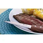 Outset Rosewood 6-Piece Stainless Steel Steak Knife Set with Serrated Edges thumbnail 4