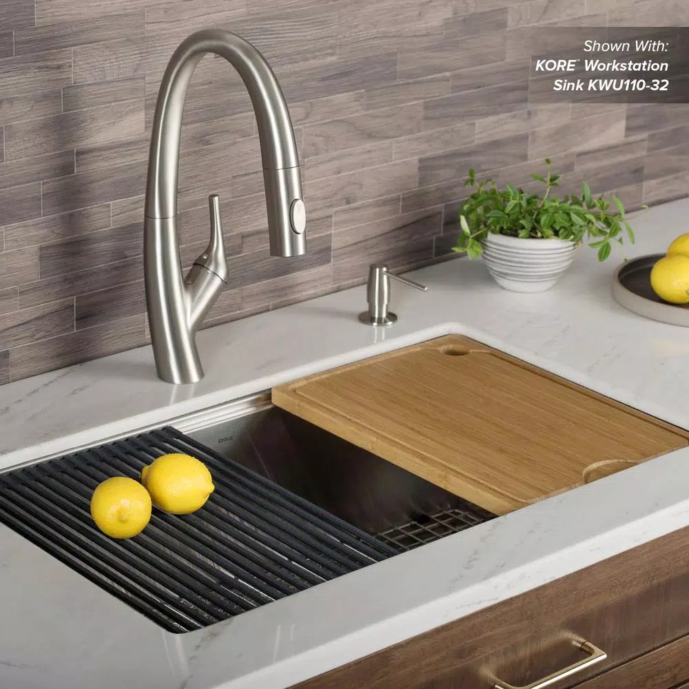KRAUS 12 in. Solid Bamboo Workstation Sink Cutting Board