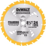 DEWALT 8-1/4 in. 24T Carbide Framing Circular Saw Blade thumbnail 1