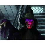 Haunted Hill Farm 6 ft. Animated Skeleton Witch Halloween Prop with Multi-Color Light Effects thumbnail 12