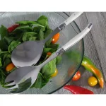 Unbranded French Home Laguiole 2-Piece Faux Ivory Salad Servers Set, Stainless Steel thumbnail 4
