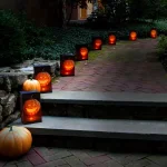 LUMABASE 11 in. Jack-O'-Lantern LED Battery Operated Luminaria Kit - Set of 12 thumbnail 3
