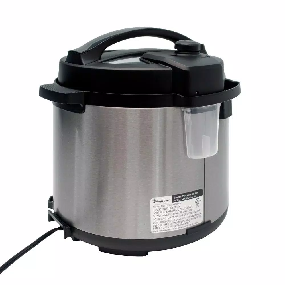 Magic Chef 6 Qt. Stainless Steel 7-in-1 Electric Multi-Cooker and Pressure Cooker