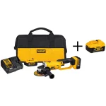 DEWALT 20V MAX Cordless 4.5-in. to 5-in. Angle Grinder Kit with (3) Batteries and Charger thumbnail 1