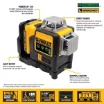 DeWalt 12V MAX Green 360 Degree 3-Beam Self-Leveling Laser Level Kit with 2.0Ah Battery, Charger & Case thumbnail 2