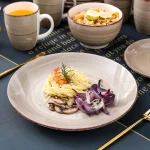 vancasso Bella 16-Piece Porcelain Dinnerware Set, Vintage Creme Beige Service for 4 thumbnail 4