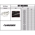 Husky 19-Piece SAE Ratcheting Combination Wrench Set thumbnail 6