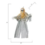Worth Imports 36 in. Hanging White Reaper Skeleton Decor (Set of 2) thumbnail 2