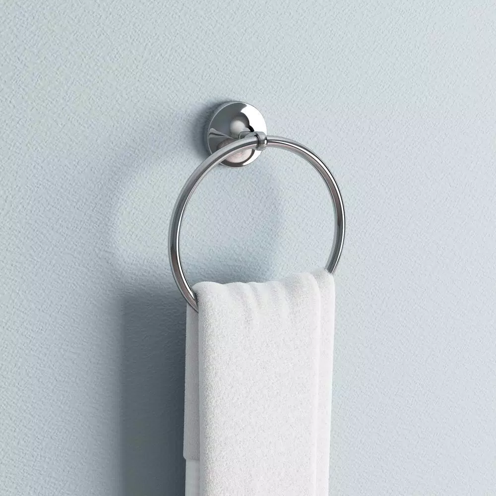 Gatco Dove Polished Chrome Hand Towel Ring - Metal Wall Mount Bath Accessory