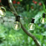 LUMABASE 25 LED White Globe String Lights with Warm Filament Bulbs, 25 ft. Weather Resistant Outdoor/Indoor Decor thumbnail 2