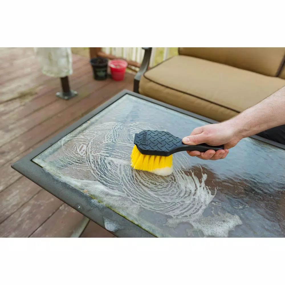 HDX 8.5 in. Gong Scrub Brush with Durable Poly Fibers