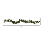 Nearly Natural 9 ft. Pre-lit Artificial Christmas Garland with Ornaments and Pinecones, 50 Clear LED Lights, Battery Operated thumbnail 2
