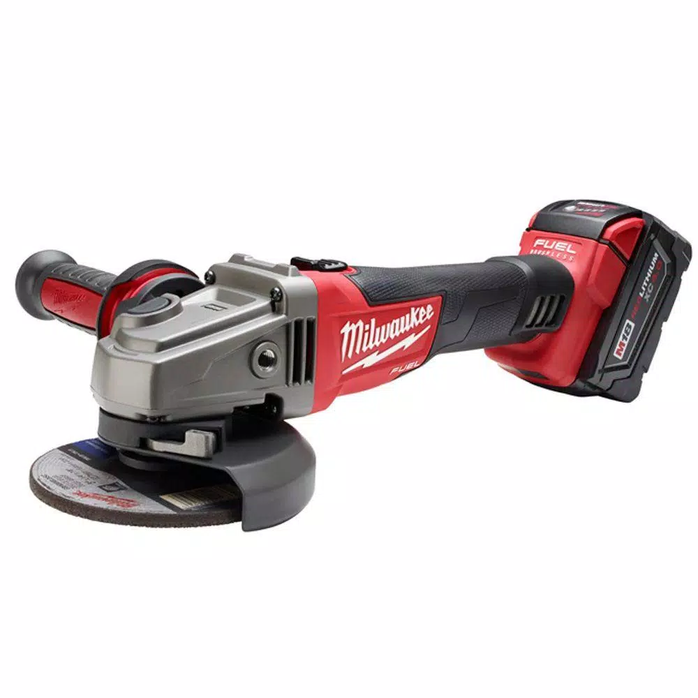 Milwaukee M18 FUEL 4-1/2 in. Brushless Angle Grinder Kit with 5.0 Ah Batteries & Diamond Blade