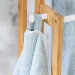 Honey-Can-Do 3-Tier Bamboo and White Freestanding Bathroom Towel Rack thumbnail 6