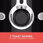 BLACK+DECKER 2-Slice Extra Wide Slot Toaster with Temperature Control, Black thumbnail 2
