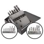 Gyros 18-Piece Metric HSS Tap and Drill Bit Set, 118° Split Point Twist Drills thumbnail 1