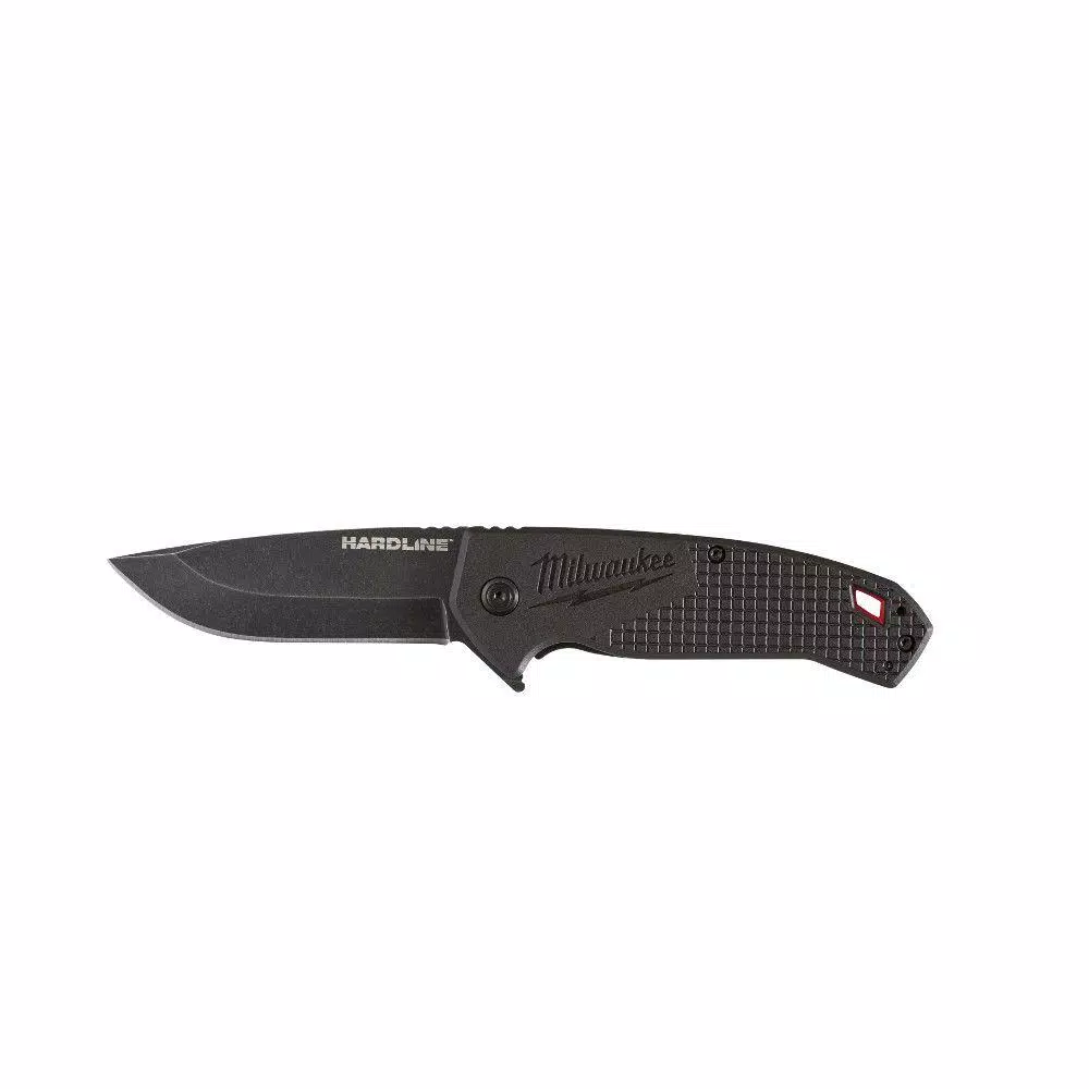 Milwaukee Hardline 3 in. D2 Steel Smooth Blade Folding Pocket Knife