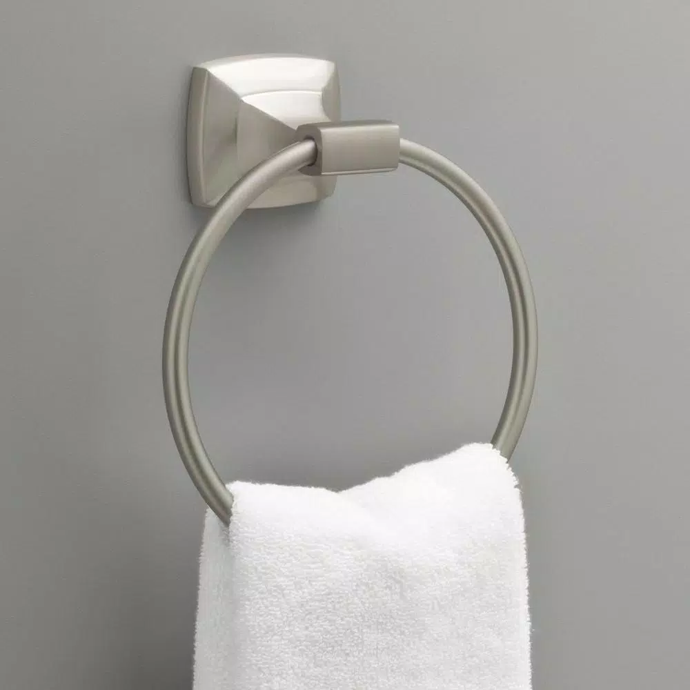 Delta Portwood Brushed Nickel Towel Ring with SpotShield Technology