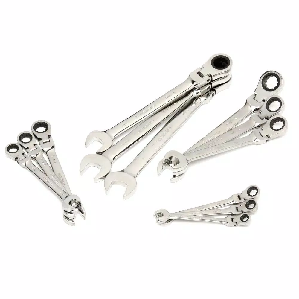 Husky Master SAE Flex Head Ratcheting Wrench Set, 12-Piece