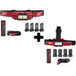 Milwaukee REDLITHIUM USB Rechargeable Hard Hat Headlamp 2-Pack (475 & 600 Lumens) thumbnail 1