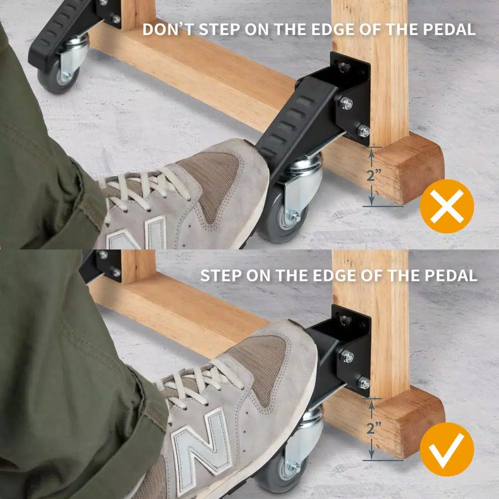POWERTEC Workbench Casters with Quick-Release Plates, 4-Set Mobility Kit