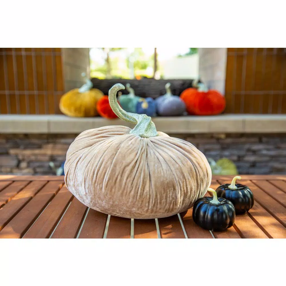 Flora Bunda 8-Piece Dark Orange Mini Heirloom Pumpkins - Faux Foam Fall Tabletop Decor