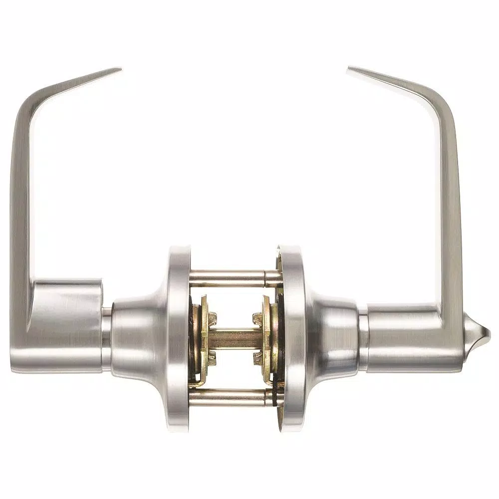 Universal Hardware Keyed Entry Door Lever, Satin Chrome, 2-3/4 in. or 2-3/8 in. Adjustable Backset