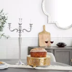 LITTON LANE 24 in. Classic Polished Aluminum Five Light Candelabra with Scrollwork Detail thumbnail 5