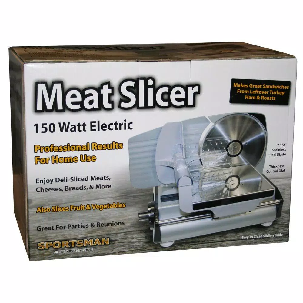 Sportsman Series 180W Electric Meat Slicer, 7.5 in. Stainless Steel Blade
