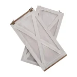 Glitzhome 22.09 in. Washed White Wooden Tree Collar - Rustic Farmhouse Christmas Tree Box thumbnail 5