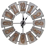 Pinnacle Gallery Solutions Oversized Windmill Wall Clock - Distressed Silver Metal and Wood thumbnail 4