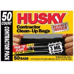 HUSKY 42 Gal. Heavy-Duty Contractor Trash Bags, 3 Mil Thickness, Black, 50-Count thumbnail 5